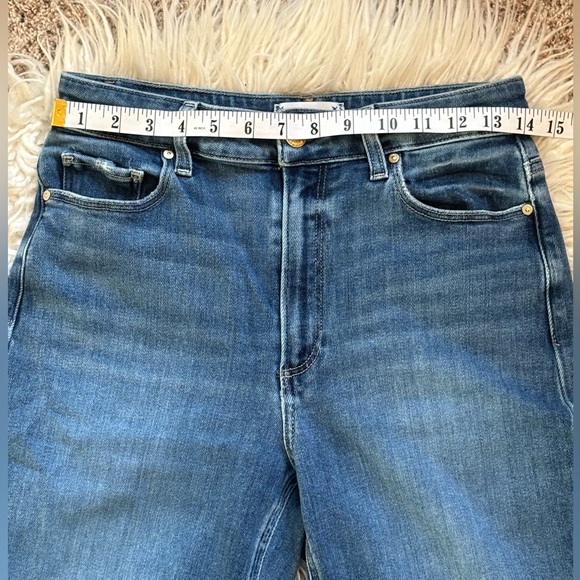 Paige Anessa Wide Leg Frayed Hem Jeans in Arpeggio Size 28 EUC - Picture 11 of 14